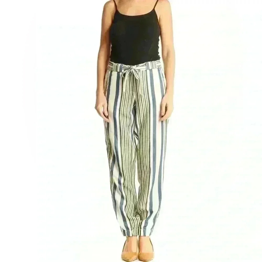 Ann Taylor loft talked tapered striped pants sz 6
